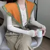 Chal Pequeño Nudo Lana Primavera y Otoño Celebridad de Internet Tejedor con Agujas Bufanda Decorativa de Verano para Hombro Falso Dos Piezas Protección del Cuello