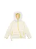 Chaqueta de Algodón Acanalado con Cuello de Piel de Hello Kitty de Copo de Nieve, Cremallera Diagonal para Mujer, Nueva de Invierno 2025, Abrigo de Algodón Grueso Cálido Holgado