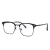 Novo Armação de Óculos de Metal com Lentes Grandes Armação de Sobrancelha Óculos para Miopia Quadrados Retrô de Negócios de Alta Qualidade Fabricante