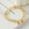 Novo Bracelete de Cristal Dourado com Cabelo Natural, Estilo Chinês Robusto e Sortudo, Design de Nicho com Toque de Luxo, Bracelete Tradicional Chinês Atrai Riqueza Presente