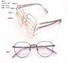 Montura de gafas de aleación, modernas y de moda, montura superligera y duradera, montura tipo ceja, resistente a la decoloración 88079
