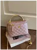 Bolso de cadena acolchado estilo Chanel transfronterizo para mujer, nuevo bolso caja de nicho de alta gama, versión coreana ins para hombro y bandolera