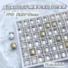 Pedrería de Cristal K9 de Alta Calidad, Pedrería Blanca Brillante de Forma Irregular con Parte Posterior Puntiaguda, Decoraciones para Uñas, Accesorios Transparentes Blancos Ultra Brillantes para DIY