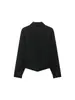Comércio Exterior Amazon Transfronteiriço 2026 itens mais vendidos para mulheres, blazer curto preto de lapela única, estilo intelectual para mulheres