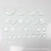 Branco Transparente Branco Liso Cristal Tempo Gema Vidro Adesivo Redondo Ímã de Geladeira Acessórios para Nail Art Vidro Cristal Pingente