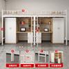 Cama, mesa baja, dormitorio integrado, cama de hierro, personal, fábrica, dormitorio, cama de estudiante, escuela, cama de apartamento conjoined