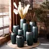 Jarrón Grande de Pie de Cerámica Jingdezhen, Decoración Estilo Wabi-Sabi Vintage Desgastado, Adorno para Arreglo Floral de Estudio de Hotel, Envío Gratis