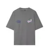 Camiseta Lavada con Estampado de Cuello Redondo Elegante para Mujer, Moda Nueva 2026, Estilo Europeo y Americano Transfronterizo 0085069