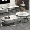 Juego de mesa de centro y mueble de TV de lujo ligero con panel de roca brillante, adecuado para espacios pequeños, extensible, diseño simple con cajones, para uso doméstico en la sala de estar