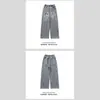Jeans Retro Estilo Ins de Calle Americana para Hombres y Mujeres, Nueva Marca de Moda Casual Estilo Calle Pierna Ancha Rectos Largos, Transfronterizo