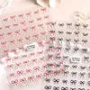 Pegatinas para Uñas de Moño Pintadas a Mano 5D Estampadas Estéreo Versátiles Clásicas Pegatinas de Arte para Uñas de Moño Estilo Joyería Ca