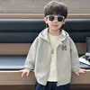Cárdigan con Capucha Estilo Primavera para Niños 2026 Primavera/Otoño Top Infantil Mediano/Grande Niños Sudadera con Cremallera Deportiva Estilo Coreano