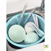 Cesta de Lavar Legumes para Cozinha Cesta Doméstica para Escorrer Frutas Cesta Redonda para Frutas Cesta de Escorrer para Pia Peneira de Plástico Cesta de Lavar Arroz