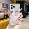 Funda de silicona líquida mate con parche de lazo rosa estilo mansión francesa para iPhone 18 Pro Max
