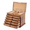 Caja de Joyería de Madera Maciza Gran Capacidad Madera Retro Estilo Chino Joyería Regalo de Boda Caja Práctica