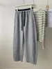 Pantalones Banana de Pierna Ancha con Bloques de Color de Cintura Alta y Costuras de Contraste para Mujer 2026 Otoño Nueva Llegada Adelgazantes Versátiles Rectos Casuales Pantalones de Chándal Modernos
