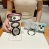 Aplicable para Funda de Teléfono Magnética de Cristal de Hielo para iPhone 18 Pro con Soporte Giratorio de 360 Grados, Cubierta Transparente a Prueba de Caídas en las Cuatro Esquinas para Apple 17