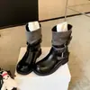 Botines marrones, nueva colección otoño/invierno, botas de montar retro de punta redonda para mujer, con detalles de hebilla, versátiles y estilizan, longitud hasta la mitad de la pantorrilla, botas de montar negras
