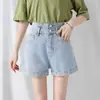Shorts de Mezclilla Súper Tiro Alto para Mujer, Nuevo Estilo Verano 2021, Adelgazantes, Pierna Ancha, Dobladillo Enrollado, Corte A, Estilo Ins