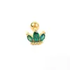 Brincos de Pino Único Rosqueados Studs Pequena Coroa Cravejados de Diamante Europeus e Americanos Mais Vendidos Tendência Transfronteiriça Studs para Hélice da Orelha