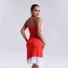 Pijama Feminino Novo Primavera/Verão 2026 Exportação Renda Guipir Viscose Cor Sólida Camisola Vestido de Noite Atacado Transfronteiriço