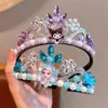 Diadema Frozen para Niñas Corona de Aisha para Niñas Vestido de Disfraz para Actuación Corona de Cullomi Melody Tocado