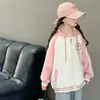 Ropa de otoño para niños, chaqueta para niñas, nuevo estilo de otoño 2026, chaqueta elegante para niñas pequeñas, chaqueta de béisbol casual para niños