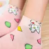 Calcetines de Crayón para Mujer, Dibujos Animados Jacquard de Algodón, Calcetines Bajos para Mujer, Calcetines Cortos de Primavera y Verano, Calcetines de Dibujos Animados Versátiles, Calcetines de Moda INS