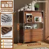 Armário expositor de armazenamento estilo japonês, prateleira expositora de figuras, estante de livros, armário de armazenamento de piso montado na parede, rack de armazenamento de armário baixo para sala de estar