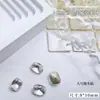 Venta al por mayor de joyas para uñas, transparentes, grandes diamantes con punta inferior, Super Flash, hacha torcida, gotas de agua, mariposa cuadrada gorda, accesorios para uñas de diamante blanco