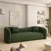 Sofá estilo creme nórdico para salas pequenas, sofá curvo de luxo leve, sofá de formato especial para salões de beleza, estilo wabi-sabi popular