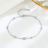 Pulseira Elegante Versátil de Prata Esterlina S925 Moda Joias de Nicho Estilo Simples Joia de Mão para Melhor Amiga Acessórios Tendência Presente