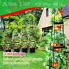 Caixas de Plantio para Horta Elevada & Treliça, Gaiola para Tomate & Vaso de Plantio Suporte de Plantas Externo 59" com Auto-irrigação para Vegetais de Trepadeira, Flores, Videiras, Plantas, Cinza