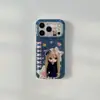 Capa de celular iPhone 18 Pro Max com padrão floral de animal de menina de desenho animado, Lanyard Apple 17, 16 fofo, 15