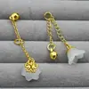 Accesorios Chapados en Oro Cobre Campanilla de Lirio del Valle Cadena Incrustada Borla Pendientes diy Joyería Colgante Colgante