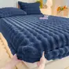 Capa de colchão de pelúcia de pelo de coelho transfronteiriça de inverno, protetor de colchão de fleece de peça única, protetor de colchão Simmons modelo novo, capa de cama de veludo de leite