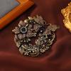 Liga vintage barroca grande indústria pesada borboleta Broche Garland elegante todos os acessórios casaco terno corsage