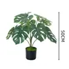 Planta verde artificial de estilo nórdico en maceta olivo, planta falsa grande de pie, palmera viajera, palmera areca, planta decorativa en maceta monstera