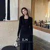 [Nova Marca Ls] Etiqueta Preta Minimalista Grande Marca Novo Design Minimalista de Início de Primavera Slim Fit Top Feminino A9012 #