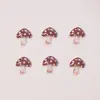 Decorações de unhas com cores degradê de cogumelo cristalinas, pequenos acessórios de resina, para brincos DIY, presilhas de cabelo e acessórios de nail art
