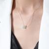 Collar con colgante de jade hetiano de estilo chino, estilo chino, combina con todo, de emperatriz viuda, con nicho de acero de titanio, elegante cadena de clavícula, joyería para mujer.
