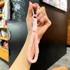 Llavero de cordón tejido de felpa hebilla color pequeño fresco cordón para teléfono móvil colgante de llave cadena práctica para teléfono móvil