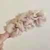 Grampo de banana tipo rede estilo floresta com rosa para mulheres, novo grampo vertical para rabo de cavalo alto 2026, presilha de cabelo elegante, acessório de cabelo delicado