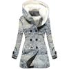 Estilo europeo y americano más vendido 2023 nuevo abrigo trench para mujer invierno engrosado abrigo con capucha estampado floral 3D venta al por mayor transfronteriza