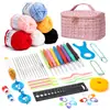 Set de Crochet Nuevo Transfronterizo Principiante DIY Herramientas de Tejido Lana de Crochet Varios Accesorios Bolsa de Materiales