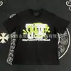 Marca Nueva Transfronteriza de Moda SYNA WORLD Camiseta de Manga Corta Estampada con Letras Hip Hop Streetwear Americano Verano Nuevo para Hombre