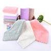 Toalla cuadrada de vellón de coral de alta densidad, toalla facial suave y absorbente, babero para guardería de bebé, toalla de mano, paño de cocina