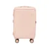Mala do Fabricante Haixiao com Alça Totalmente Metálica, Maleta de PC com Abertura Frontal e Porta-Copos, Mala de Viagem Rosa Simples e Doce