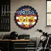 Artesanías metálicas de regalo estilo industrial vintage letrero de decoración de pared de hojalata forma de tapa de botella pintura de hojalata
