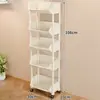 Estante de Armazenamento de Brinquedos Prateleira de Lanches Caixa Carrinho Pequeno Móvel Mochila Armário de Chão Multi-camadas para Cozinha de Crianças Frutas